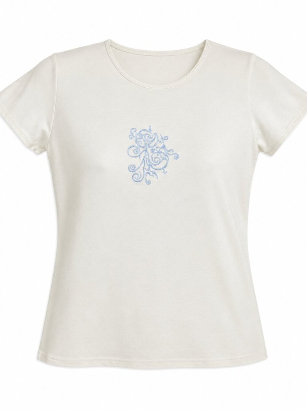 Nike Dri-FIT Top Women’s soze S white Blue Embroidered Short Sleeve